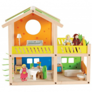 Dockhus Fantasy med dockor 45 cm Woodi World Toy