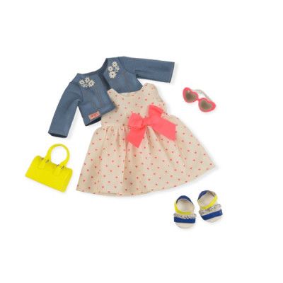 Our Generation Dockkläder Klänning med hjärtan