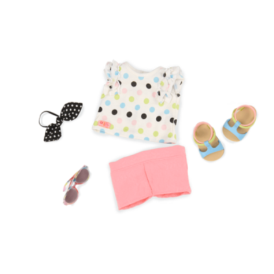 Our Generation, Dockkläder Polkatop&shorts