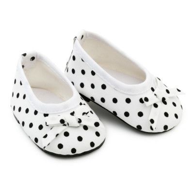 Skrållan Festskor med prickar (Vit)