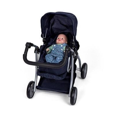 Mini Mommy Dockvagn med babylift (mörkblå)