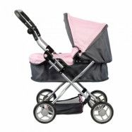 Mini Mommy - Dockvagn Rosa/Grå
