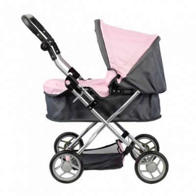 Mini Mommy - Dockvagn Rosa/Grå