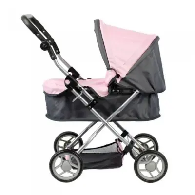 Mini Mommy - Dockvagn Rosa/Grå