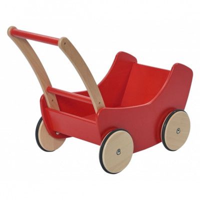 Nic - Dockvagn 45 Cm Röd/Brun
