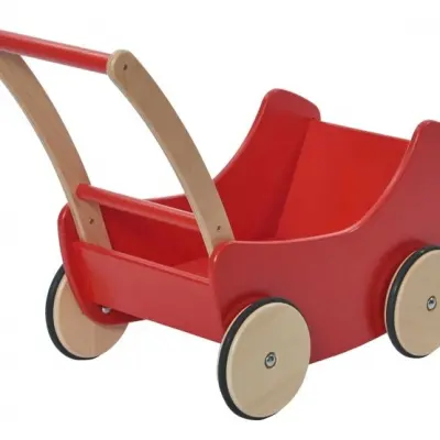 Nic - Dockvagn 45 Cm Röd/Brun