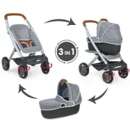 Smoby - Quinny 3-I-1 Dockvagn Grå