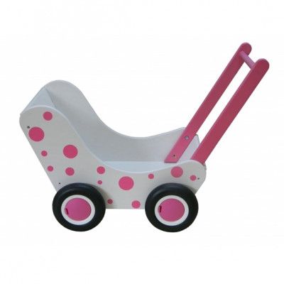 Van Dijk Toys - Dockvagn Dots 56 Cm Vit/Rosa