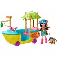 Enchantimals Junglewood Båt&Merit Monkey-docka