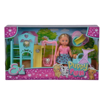 Evi Love Hundlekplats med docka - Evi Love -  Leksaksaffären