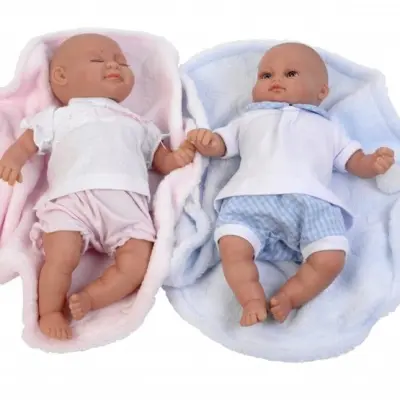 Falca - Docka Alba&Mark 30 Cm With Blanket Rosa/Blå