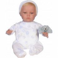 Falca - Docka Dani Girls 45 Cm Vinyl/Textile Vit/Blå