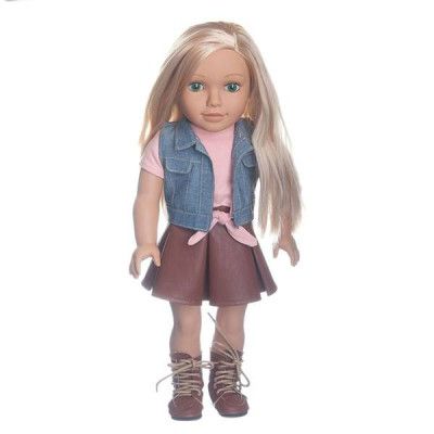 StorOchLiten Teenie docka 46 cm med långt blont hår