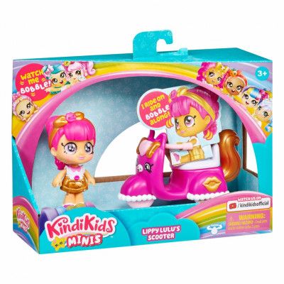 Kindi Kids Minis Docka med fordon Lippy Lulus Scooter