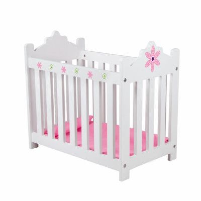 StorOchLiten Dockspjälsäng i trä vit 50 cm