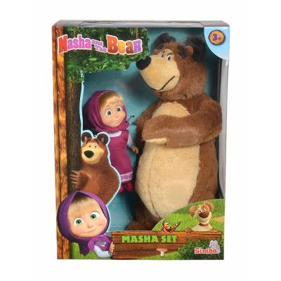 Masha och Björnen Set Mjukdjur och docka