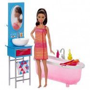 Mattel Barbie, Docka med badrumsset