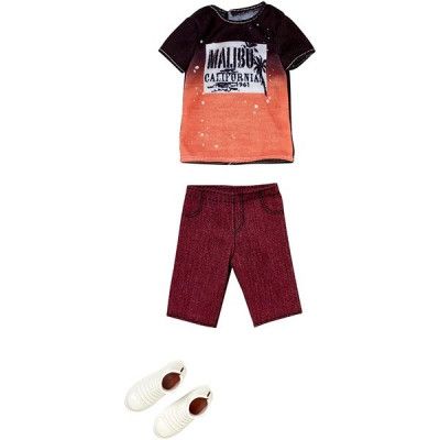 Mattel Barbie, Ken Fashion - Ombre Tee&Red Shorts
