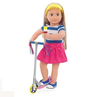 Our Generation Dockkläder och sparkcykel