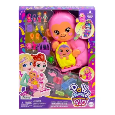Polly Pocket Momma Monkey&Baby - Polly Pocket -  Leksaksaffären