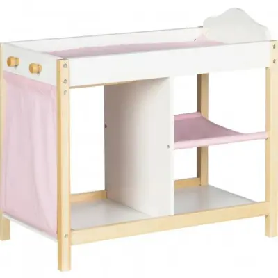 Roba - Skötbord Till Dockor Vit/Rosa