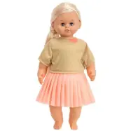 Skrållan Docka Ljust hår rosa slingor