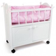 Import For Kids Small Foot, Docksäng/Garderob - Doll‘S Cradle With Wardrobe