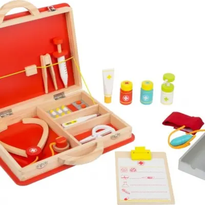 Small Foot - Wooden Ehbo Case Röd 29 X 6 X 26 Cm