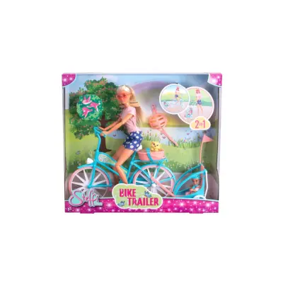 Steffi Love Cykel med cykelkärra och dockor - Steffi Love -  Leksaksaffären