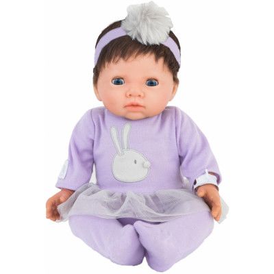 Tiny Treasures Doll Mörkt hår Lila outfit 30140 - Tiny Treasure -  Leksaksaffären