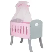 Tiny Treasures Doll Spjälsäng i trä 30175