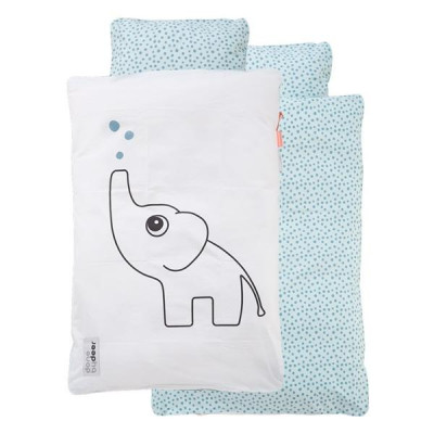 Done By Deer, Bäddset Vagn&Vagga - Elphee 70 x 80 cm blå