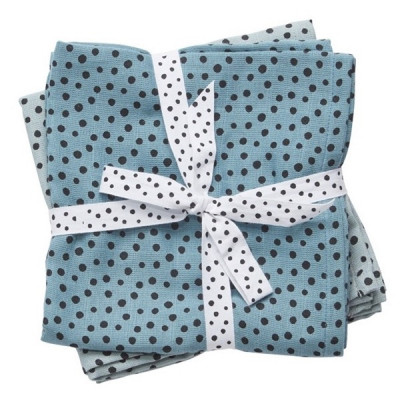 Done By Deer, Babyfilt 2-pack - Happy dots blå