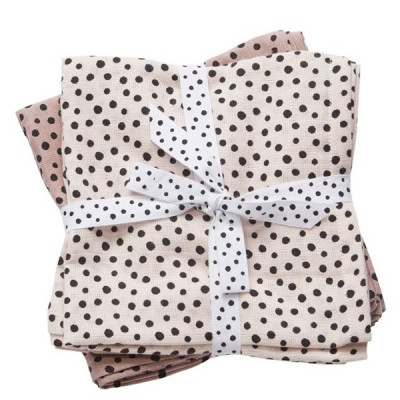 Done By Deer, Babyfilt 2-pack - Happy dots rosa