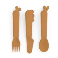 Done by Deer bestickset 3-delars Deer friends, mustard