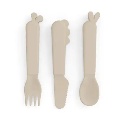 Done by Deer bestickset 3-delars Deer friends, sand