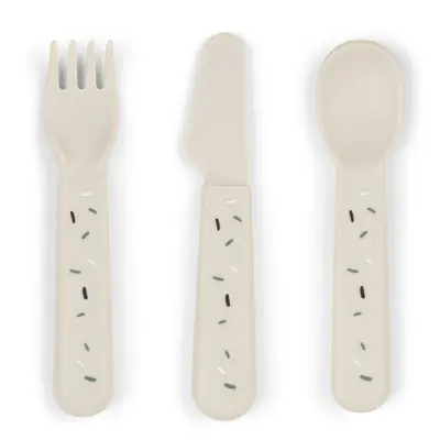 Done by Deer bestickset 3-delars Foodie, confetti sand