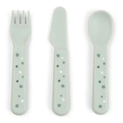 Done by Deer bestickset 3-delars Foodie, happy dots grön