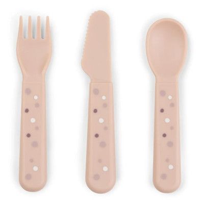 Done by Deer bestickset 3-delars Foodie, happy dots rosa