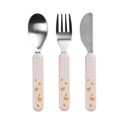 Done by Deer bestickset 3-delars metall, powder/guld