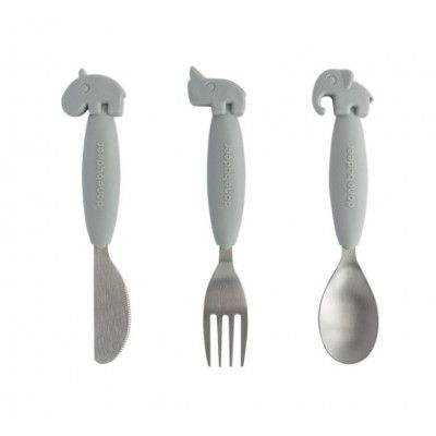 Done By Deer Bestickset Yummy (Grå)