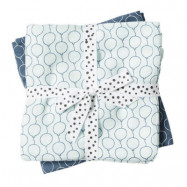 Done by Deer burp cloth 2-pack, balloon blue