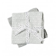 Done by Deer burp cloth 2-pack, balloon grey