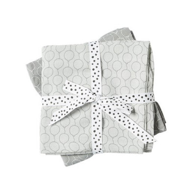 Done by Deer burp cloth 2-pack, balloon grey
