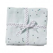 Done by Deer burp cloth 2-pack, dreamy dots blue