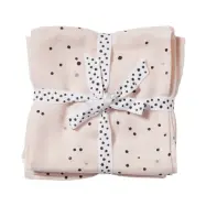 Done by Deer burp cloth 2-pack, dreamy dots powder