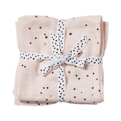 Done by Deer burp cloth 2-pack, dreamy dots powder