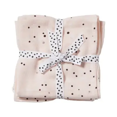 Done by Deer burp cloth 2-pack, dreamy dots powder