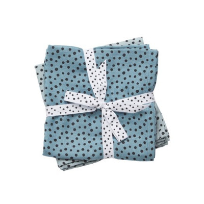 Done by Deer burp cloth 2-pack, happy dots blue