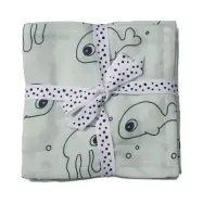 Done by Deer burp cloth 2-pack, sea friends blue